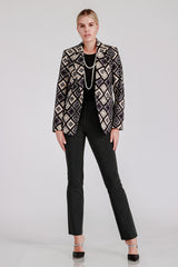 PRINTED CASUAL JACKET WITH BUTTON CLOSURE AND FLAP POCKET