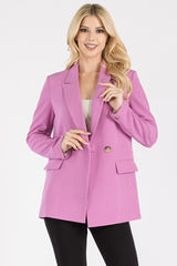 LONG LINE DOUBLE JACKET WITH SLIGHTLY LOOSE FIT