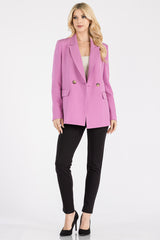 LONG LINE DOUBLE JACKET WITH SLIGHTLY LOOSE FIT