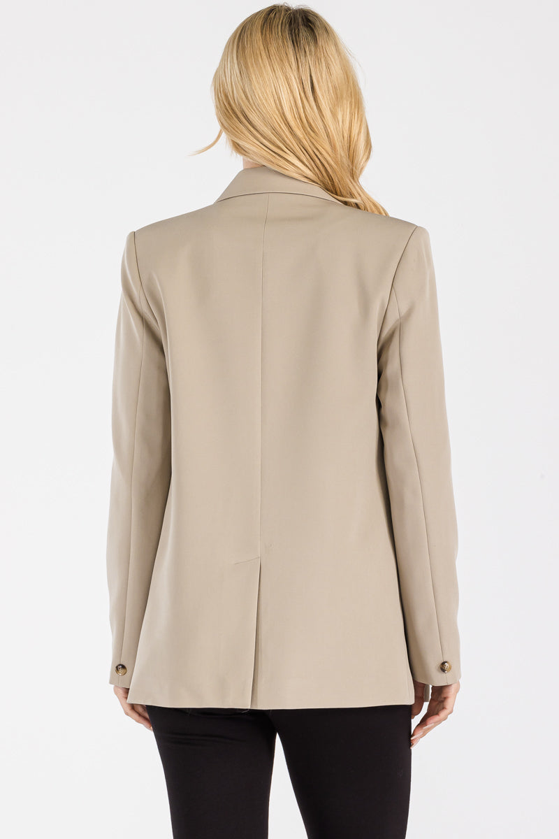 LONG LINE DOUBLE JACKET WITH SLIGHTLY LOOSE FIT