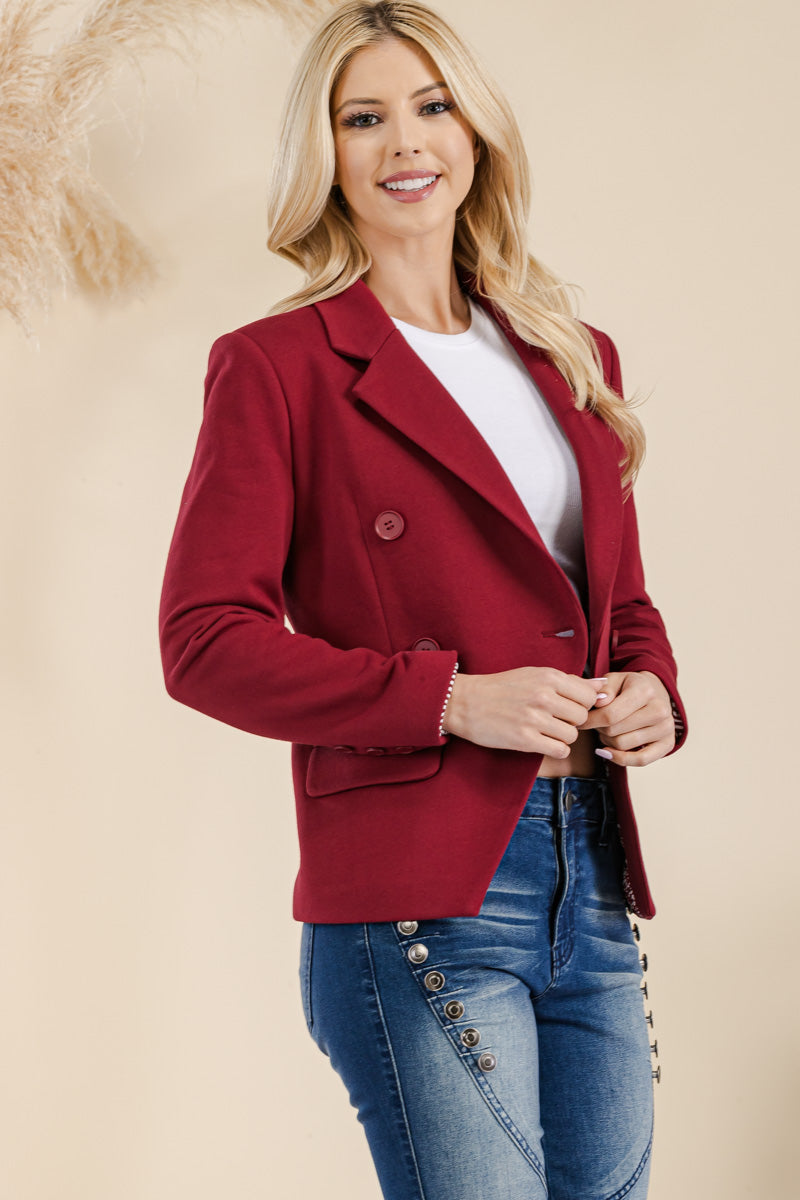 SLIGHTLY LOOSE FIT CASUAL JACKET WITH FLAP