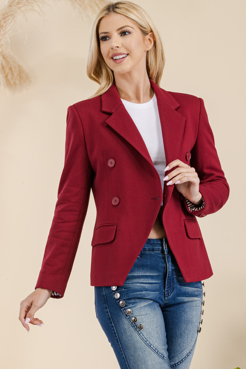 SLIGHTLY LOOSE FIT CASUAL JACKET WITH FLAP