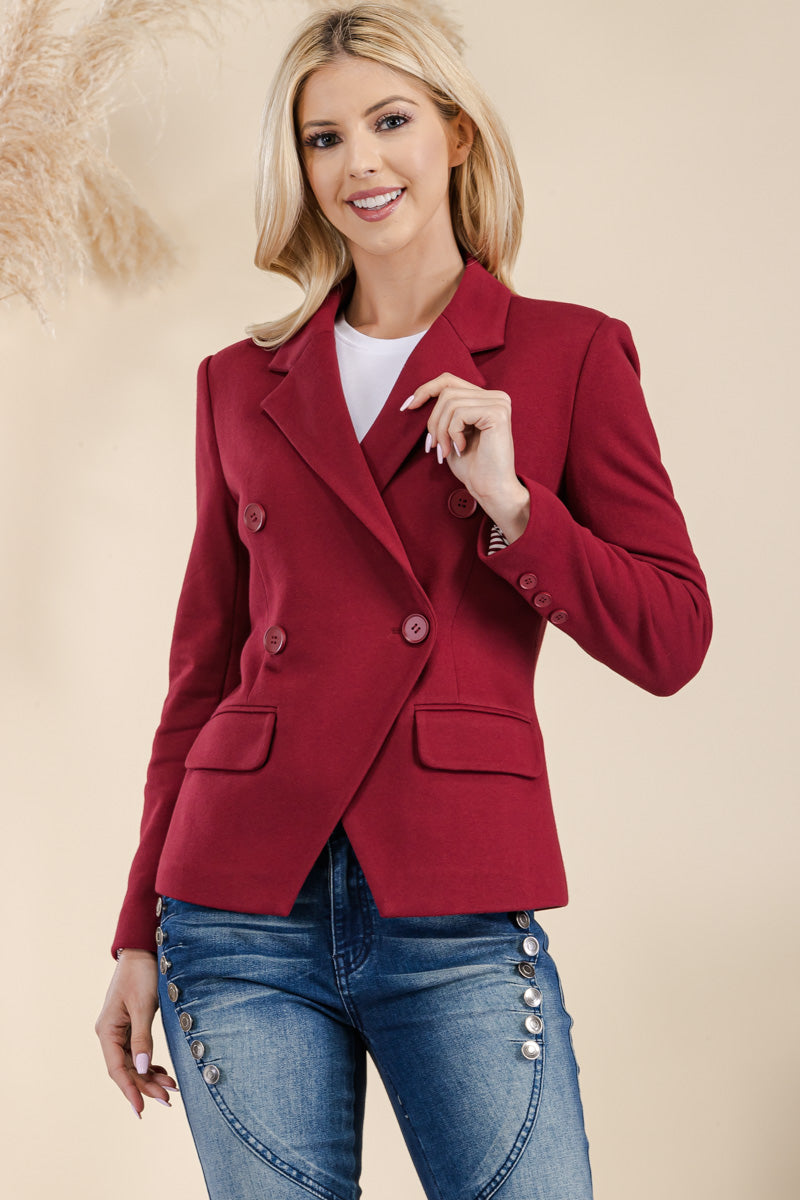 SLIGHTLY LOOSE FIT CASUAL JACKET WITH FLAP