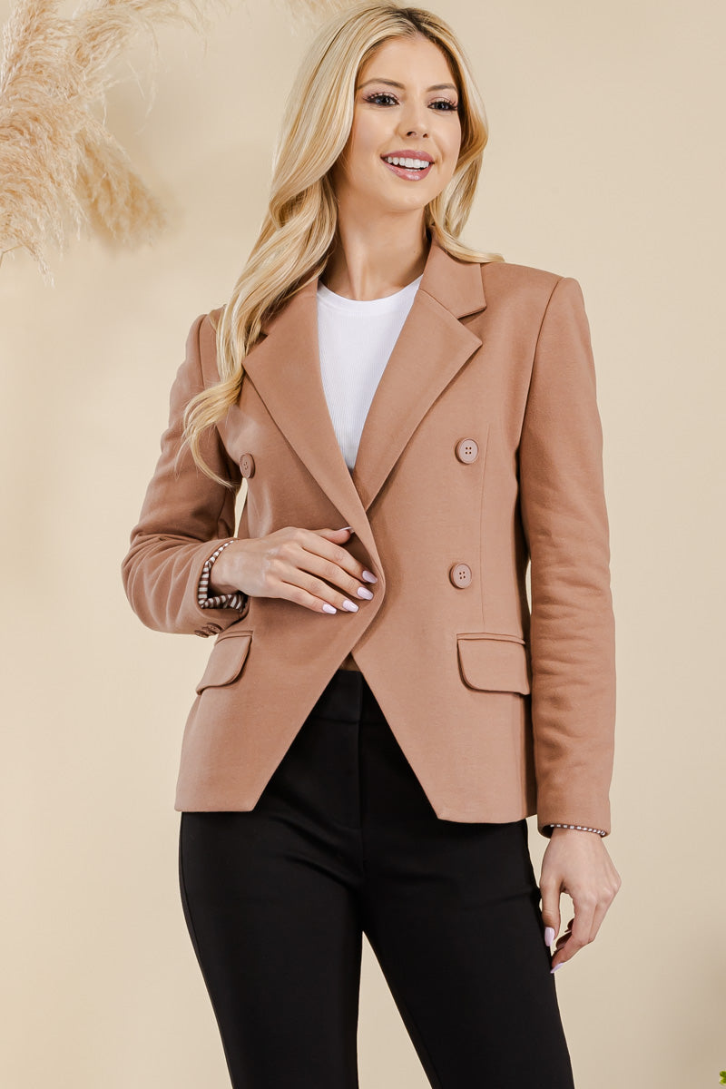 SLIGHTLY LOOSE FIT CASUAL JACKET WITH FLAP